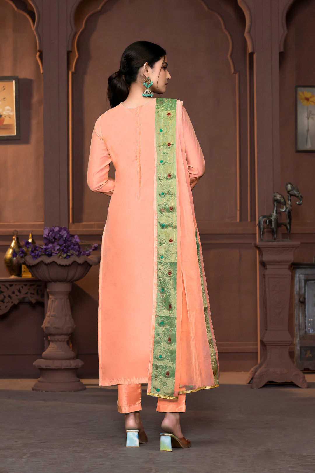 Elegant Muslin Cotton Salwar Kameez with Handwork | Wevon Designer Collection