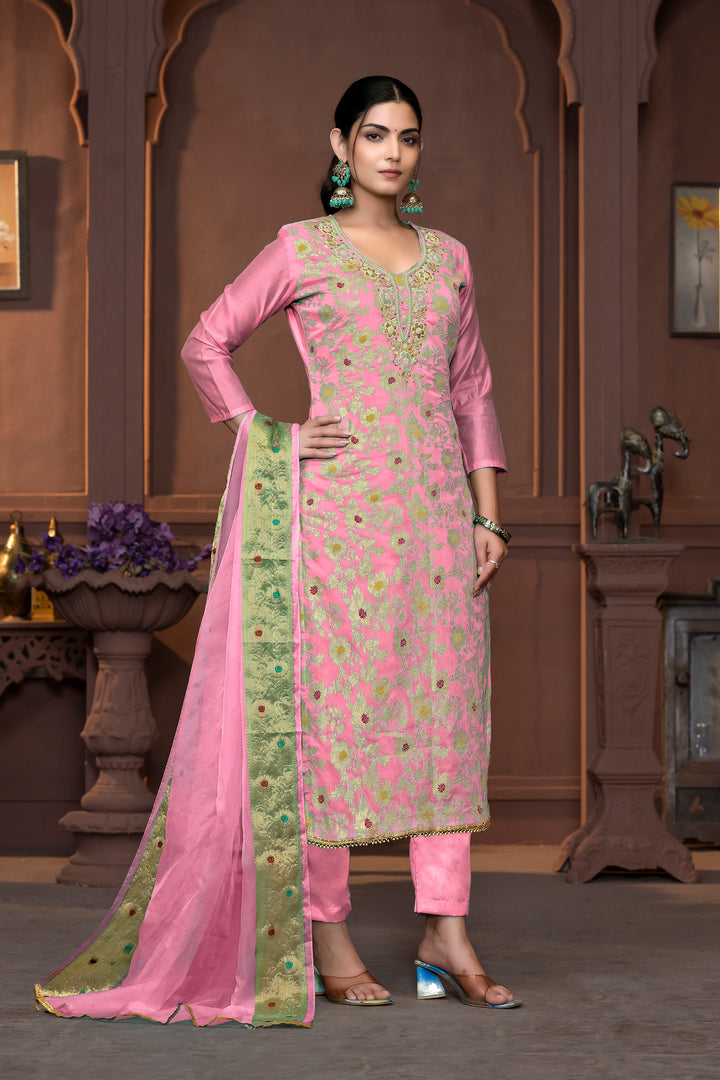 Elegant Muslin Cotton Salwar Kameez with Handwork | Wevon Designer Collection