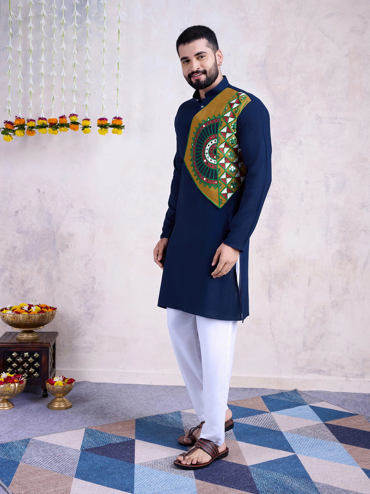 Stylish Rayon Kurta Set | Mirror Embroidery for Special Occasions