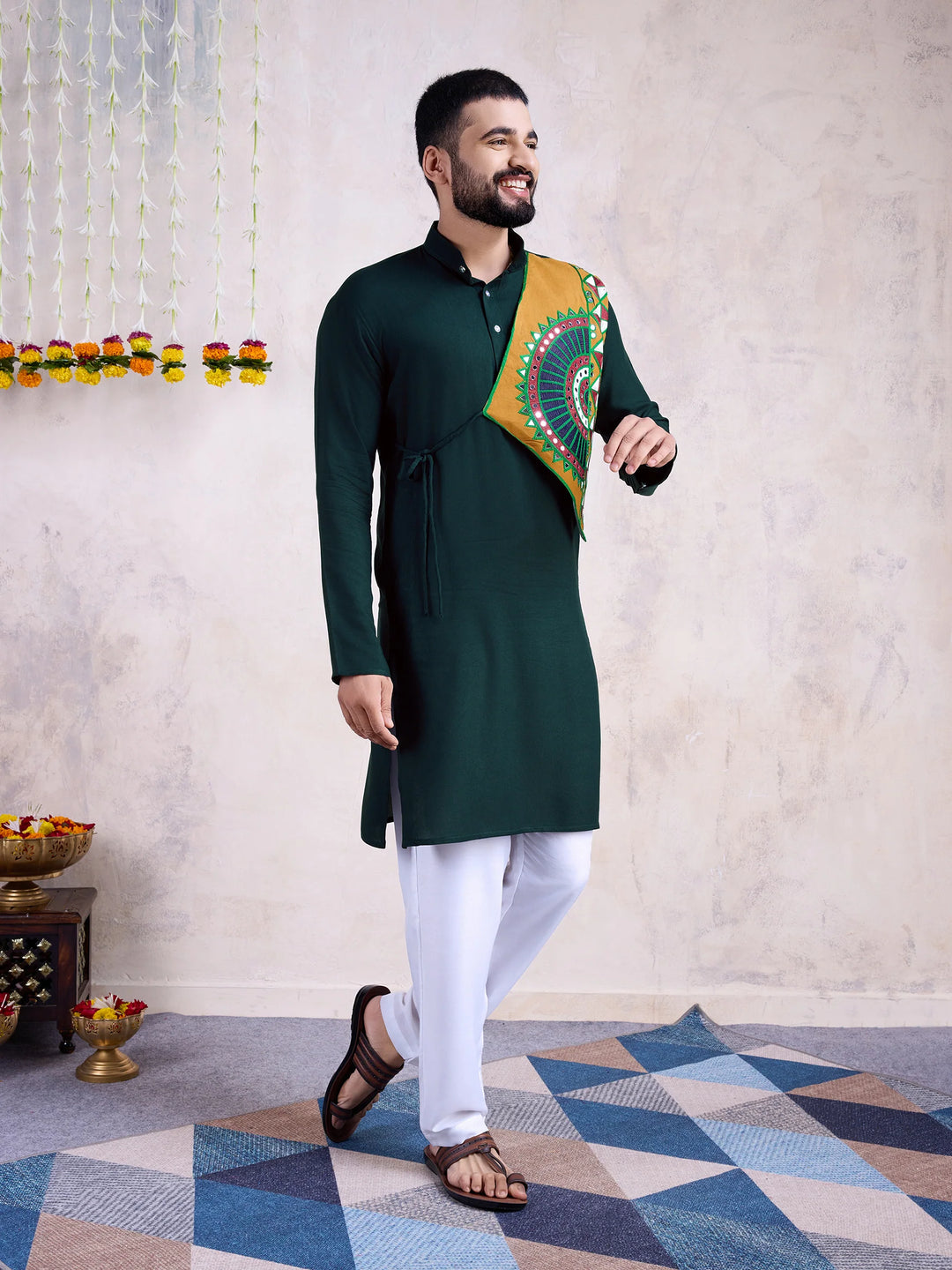 Stylish Rayon Kurta Set | Mirror Embroidery for Special Occasions