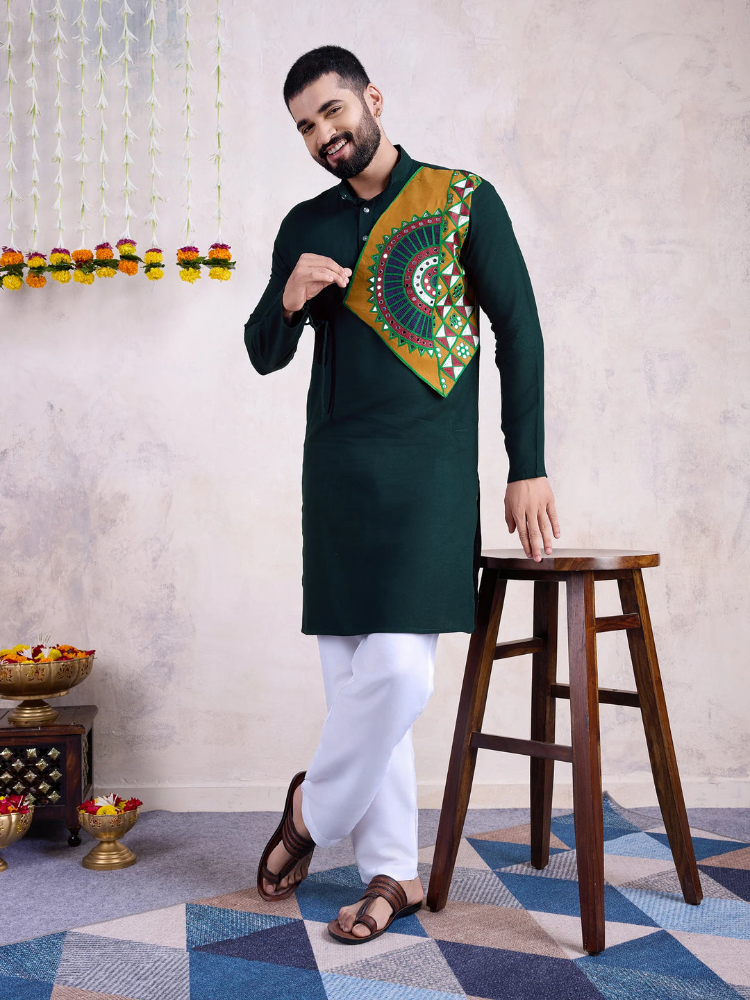 Stylish Rayon Kurta Set | Mirror Embroidery for Special Occasions