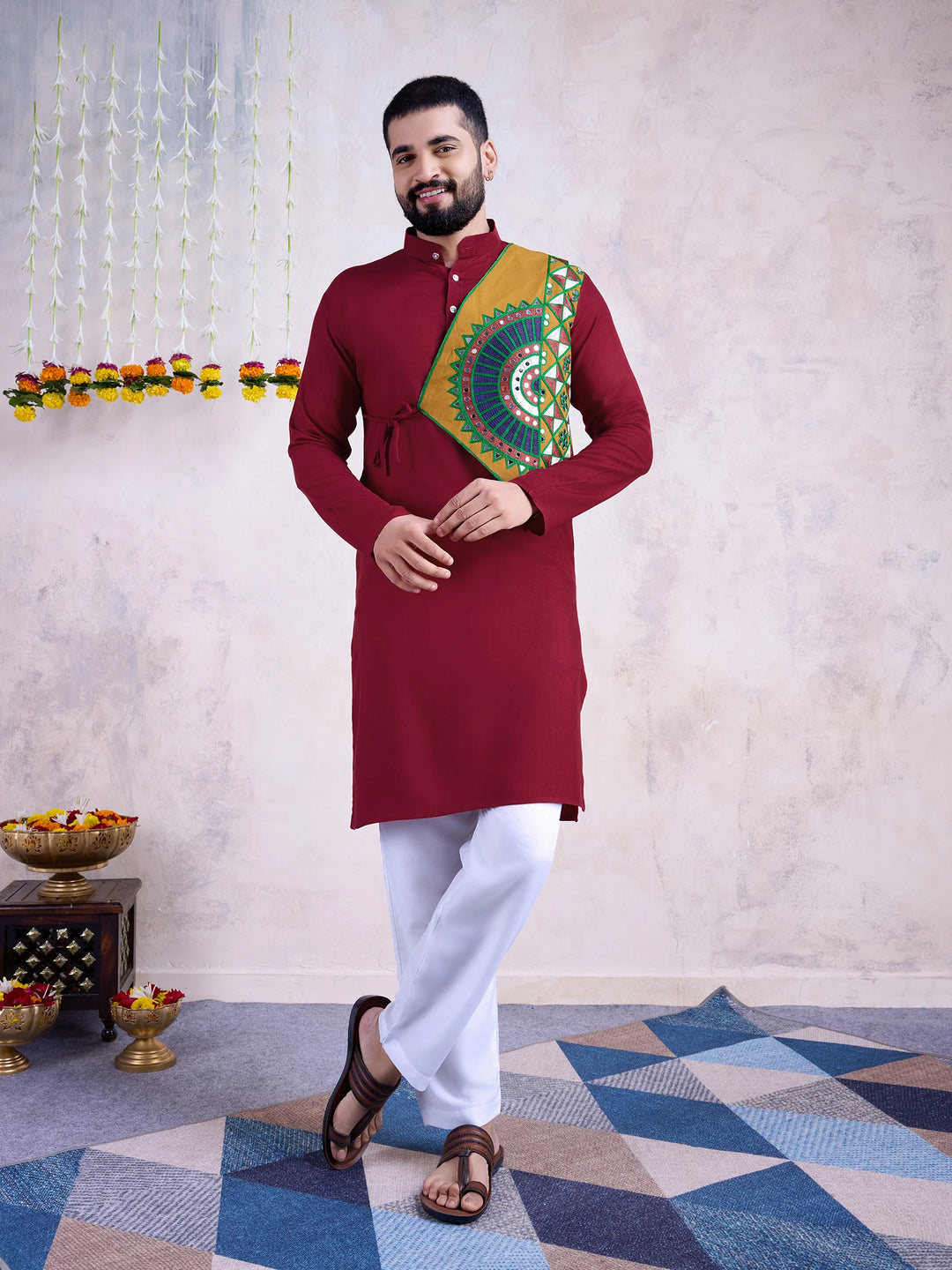 Stylish Rayon Kurta Set | Mirror Embroidery for Special Occasions