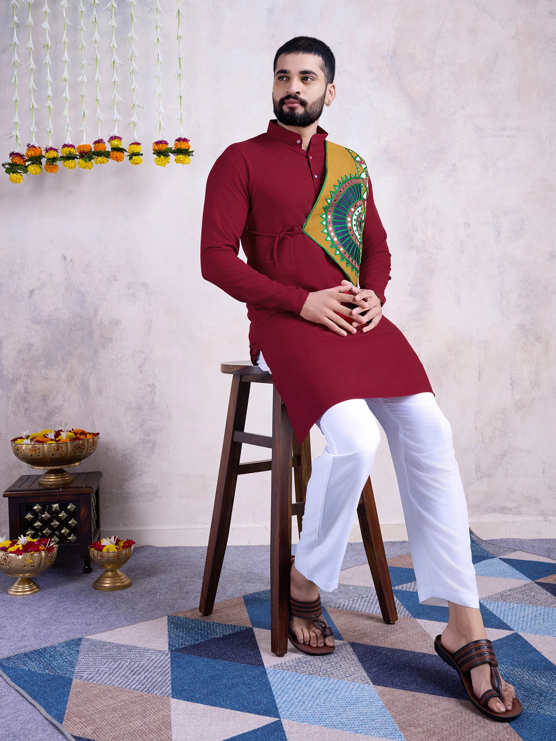 Stylish Rayon Kurta Set | Mirror Embroidery for Special Occasions