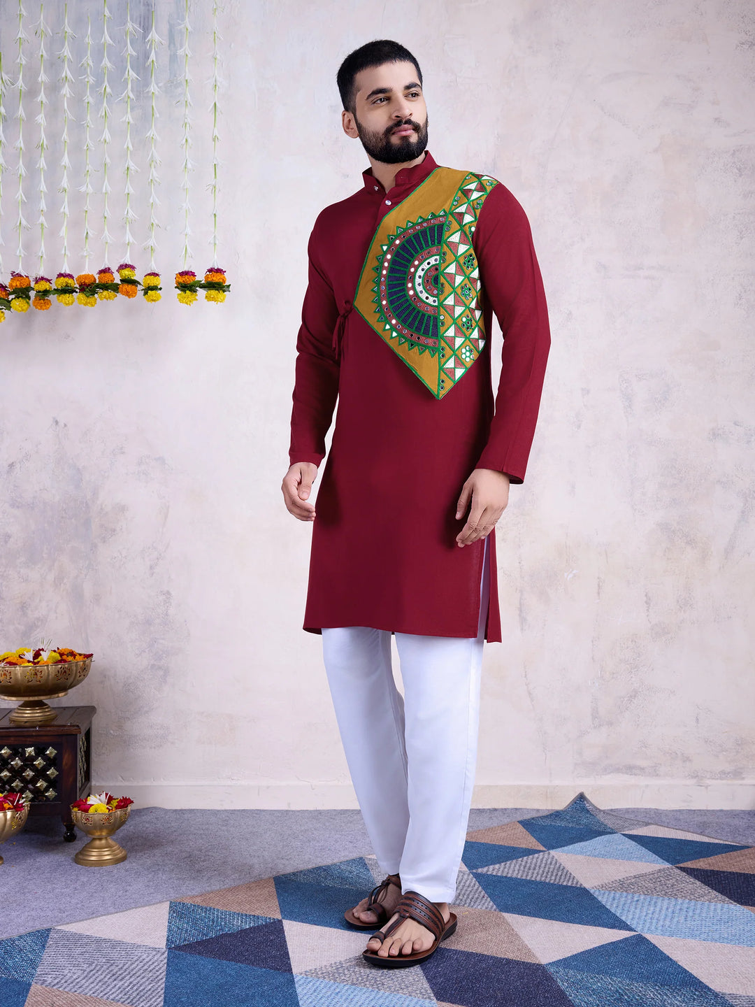 Stylish Rayon Kurta Set | Mirror Embroidery for Special Occasions