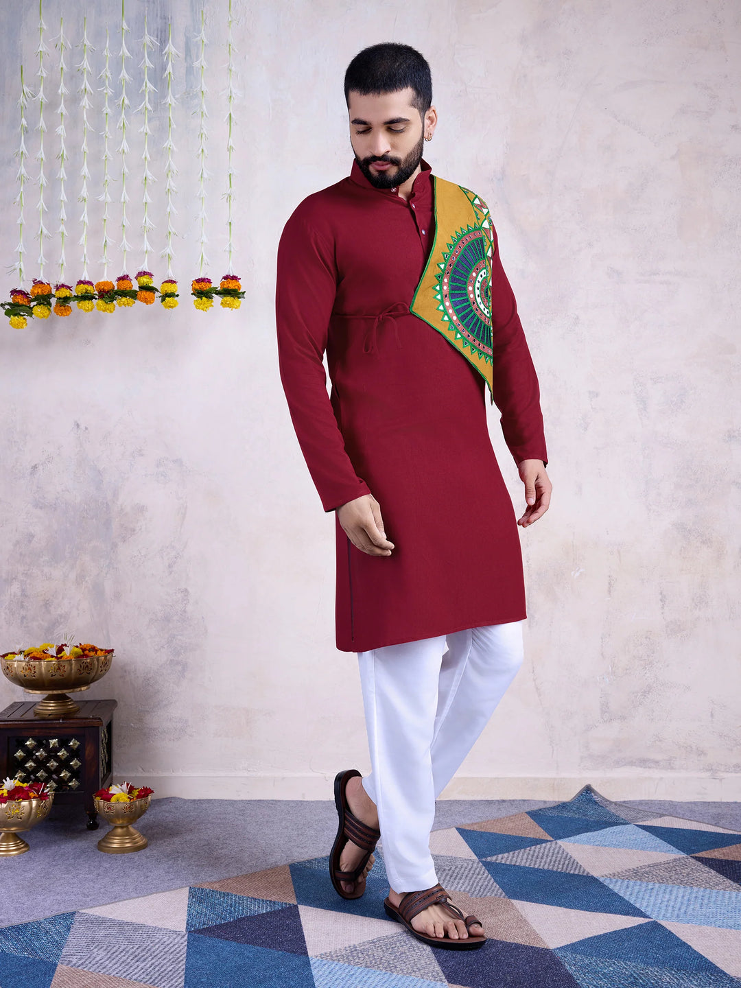 Stylish Rayon Kurta Set | Mirror Embroidery for Special Occasions