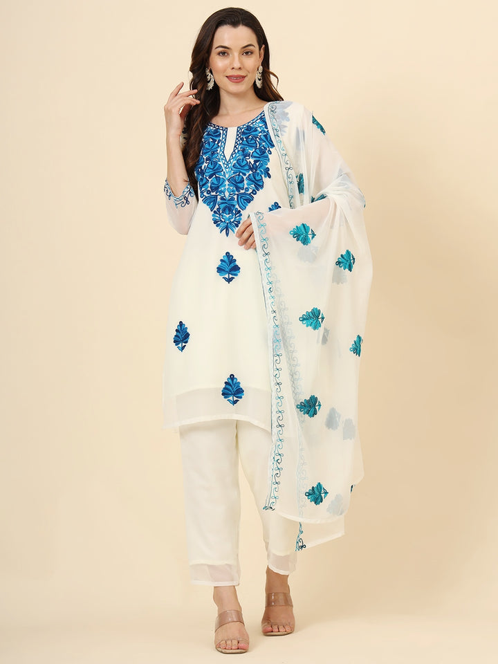 Elegant Chikankari work Georgette Salwar Kameez | Graceful Ethnic Wear