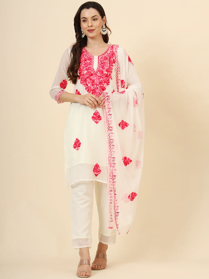 Elegant Chikankari work Georgette Salwar Kameez | Graceful Ethnic Wear