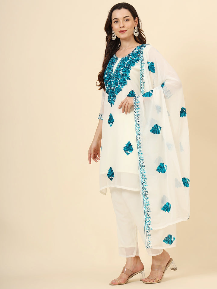 Elegant Chikankari work Georgette Salwar Kameez | Graceful Ethnic Wear