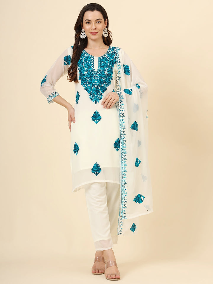 Elegant Chikankari work Georgette Salwar Kameez | Graceful Ethnic Wear