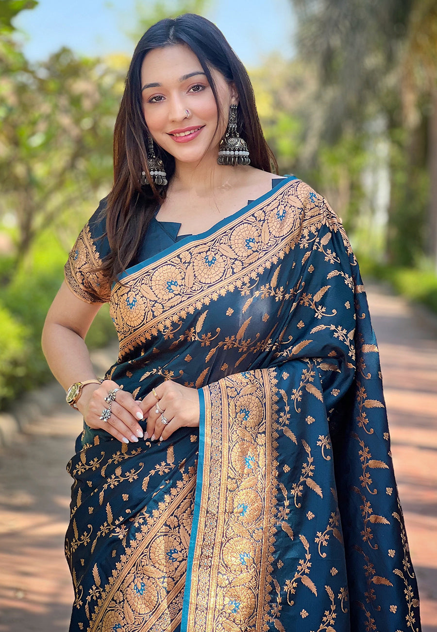 Elegant Banarasi Silk Saree | Designer Jari Work for Special Events