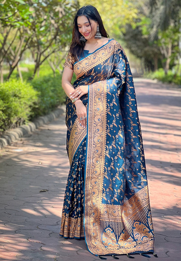 Elegant Banarasi Silk Saree | Designer Jari Work for Special Events