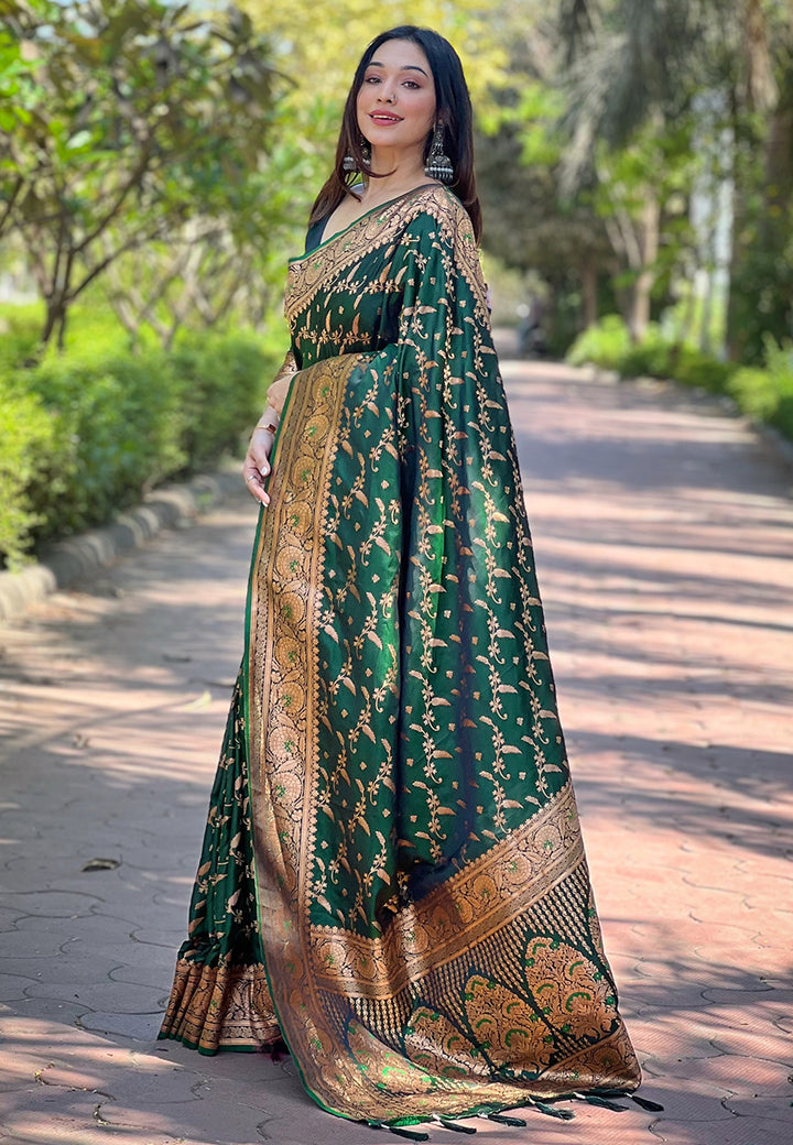 Elegant Banarasi Silk Saree | Designer Jari Work for Special Events