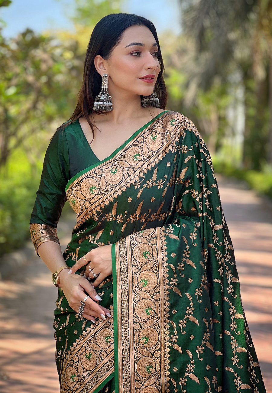 Elegant Banarasi Silk Saree | Designer Jari Work for Special Events