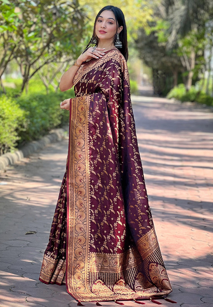 Elegant Banarasi Silk Saree | Designer Jari Work for Special Events