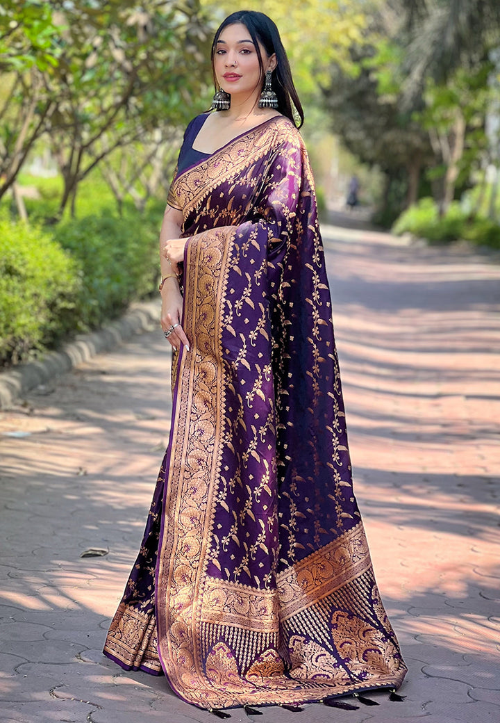 Elegant Banarasi Silk Saree | Designer Jari Work for Special Events