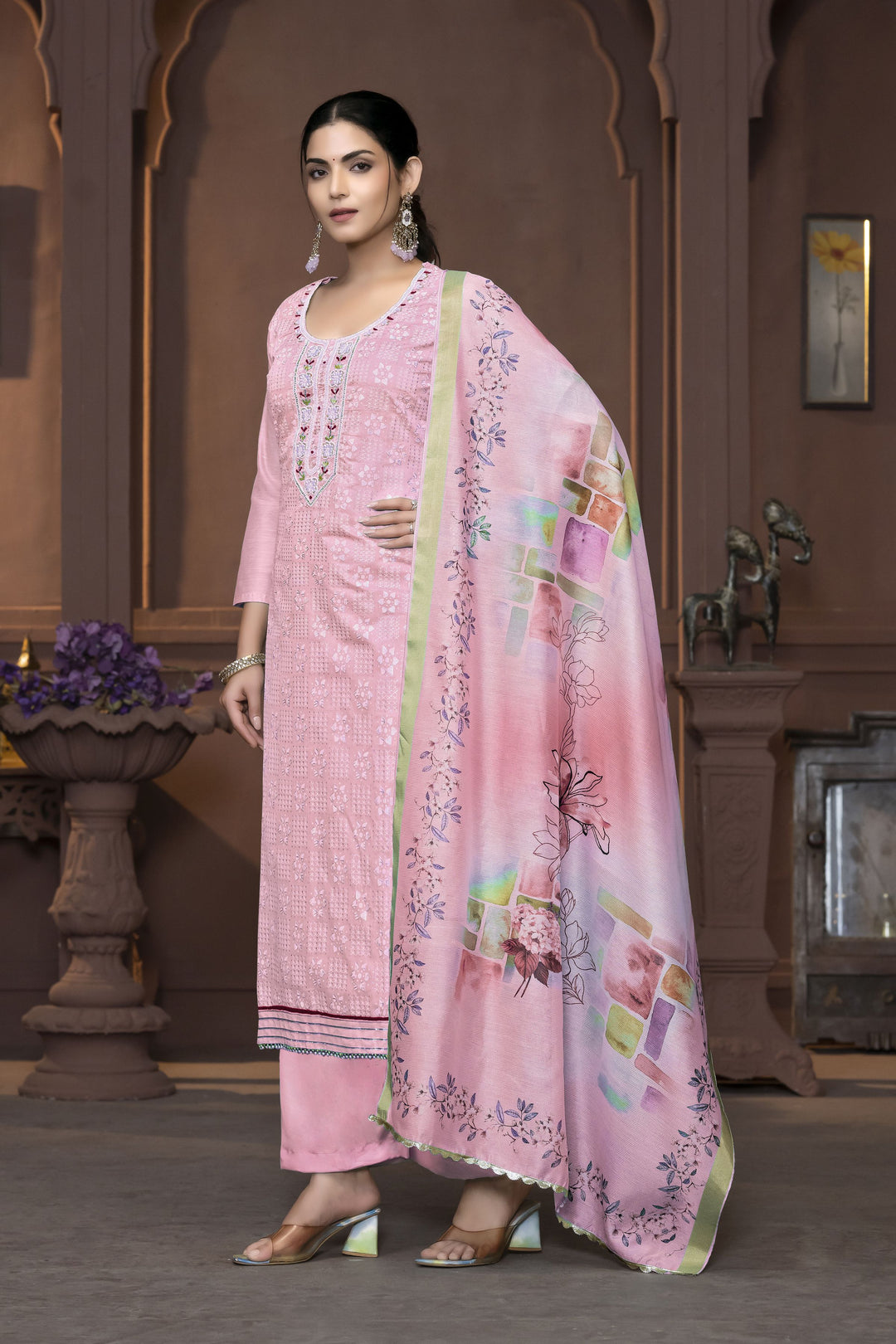 Elegant Modal Salwar Kameez with Intricate Embroidery | Perfect Ethnic Outfit for Women