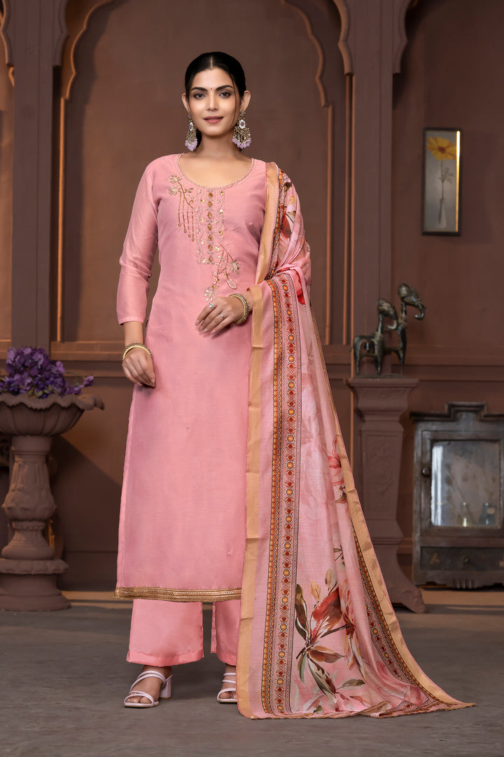 Elegant Dull Santoon Salwar Kameez with Embroidered Detailing | Perfect Ethnic Attire for Weddings & Festive Celebrations