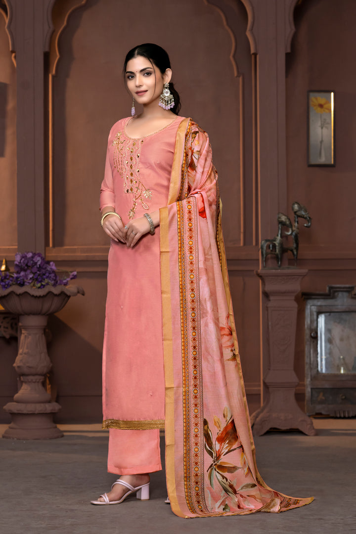 Elegant Dull Santoon Salwar Kameez with Embroidered Detailing | Perfect Ethnic Attire for Weddings & Festive Celebrations