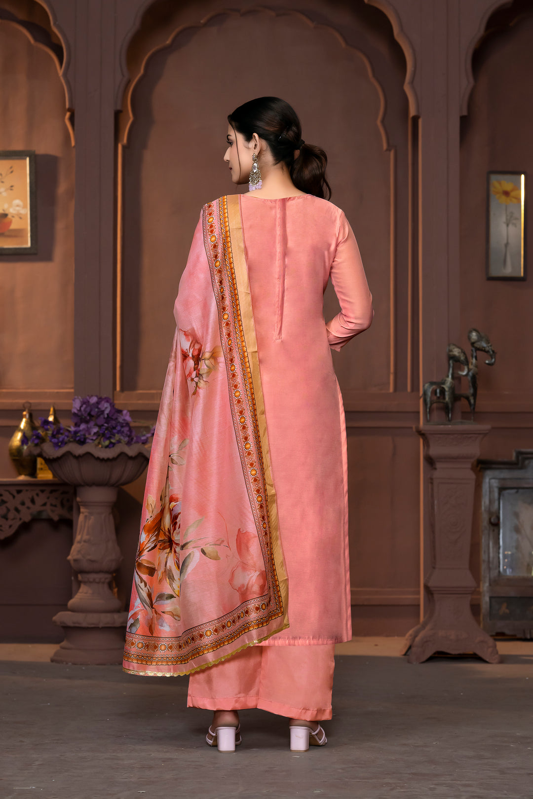 Elegant Dull Santoon Salwar Kameez with Embroidered Detailing | Perfect Ethnic Attire for Weddings & Festive Celebrations