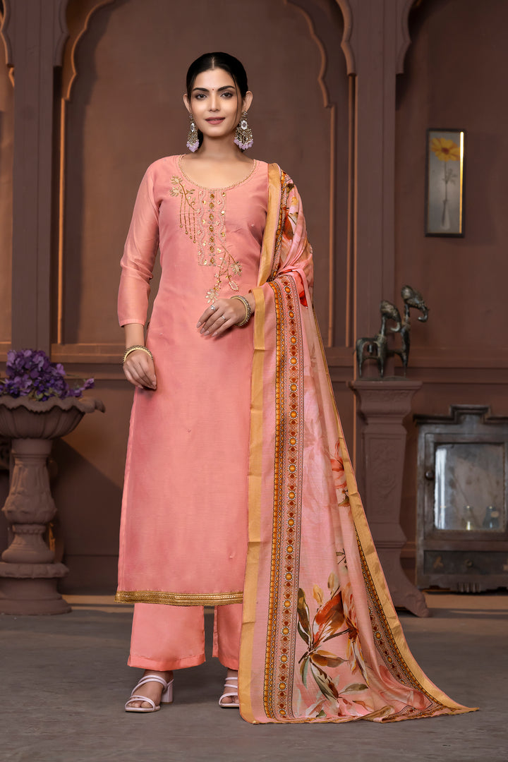 Elegant Dull Santoon Salwar Kameez with Embroidered Detailing | Perfect Ethnic Attire for Weddings & Festive Celebrations