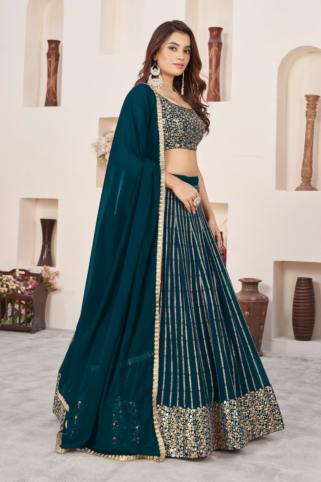 Gorgeous Georgette Lehenga with Dupatta | Perfect for Weddings and Celebrations