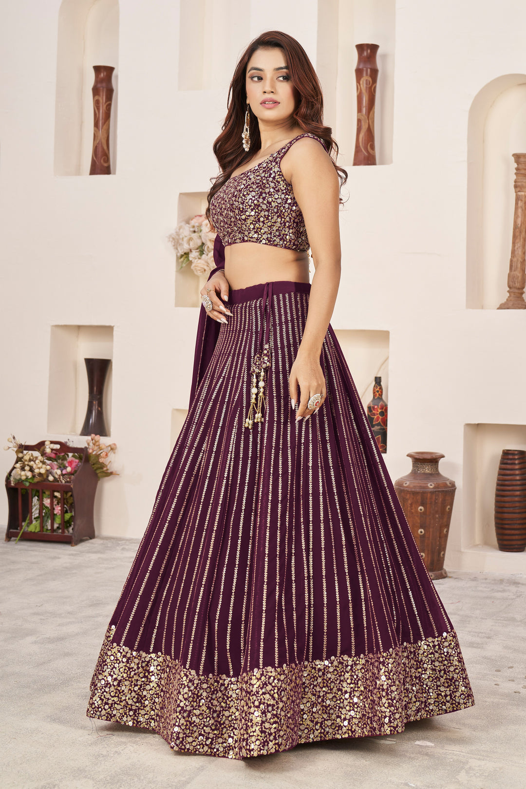 Gorgeous Georgette Lehenga with Dupatta | Perfect for Weddings and Celebrations