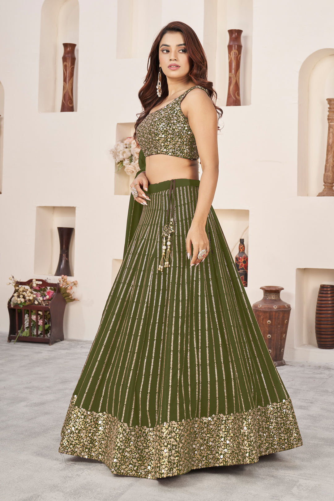 Gorgeous Georgette Lehenga with Dupatta | Perfect for Weddings and Celebrations