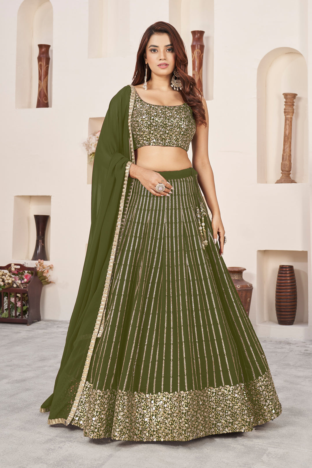 Gorgeous Georgette Lehenga with Dupatta | Perfect for Weddings and Celebrations