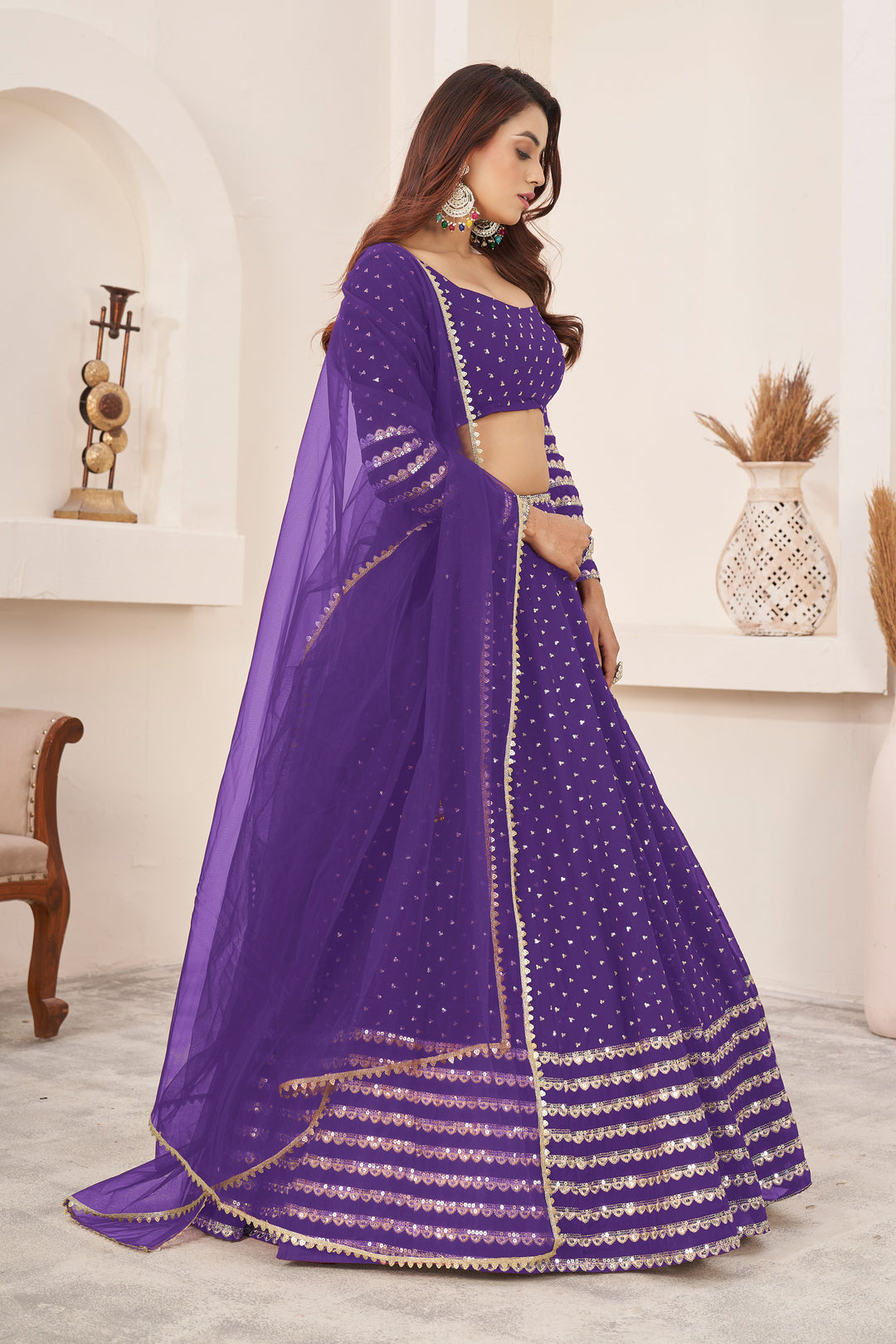 Luxurious Georgette Lehenga with Dupatta | Elegance Redefined for Brides