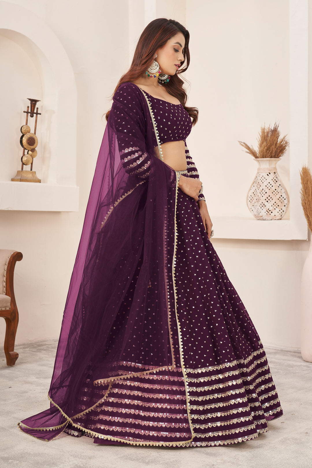 Luxurious Georgette Lehenga with Dupatta | Elegance Redefined for Brides