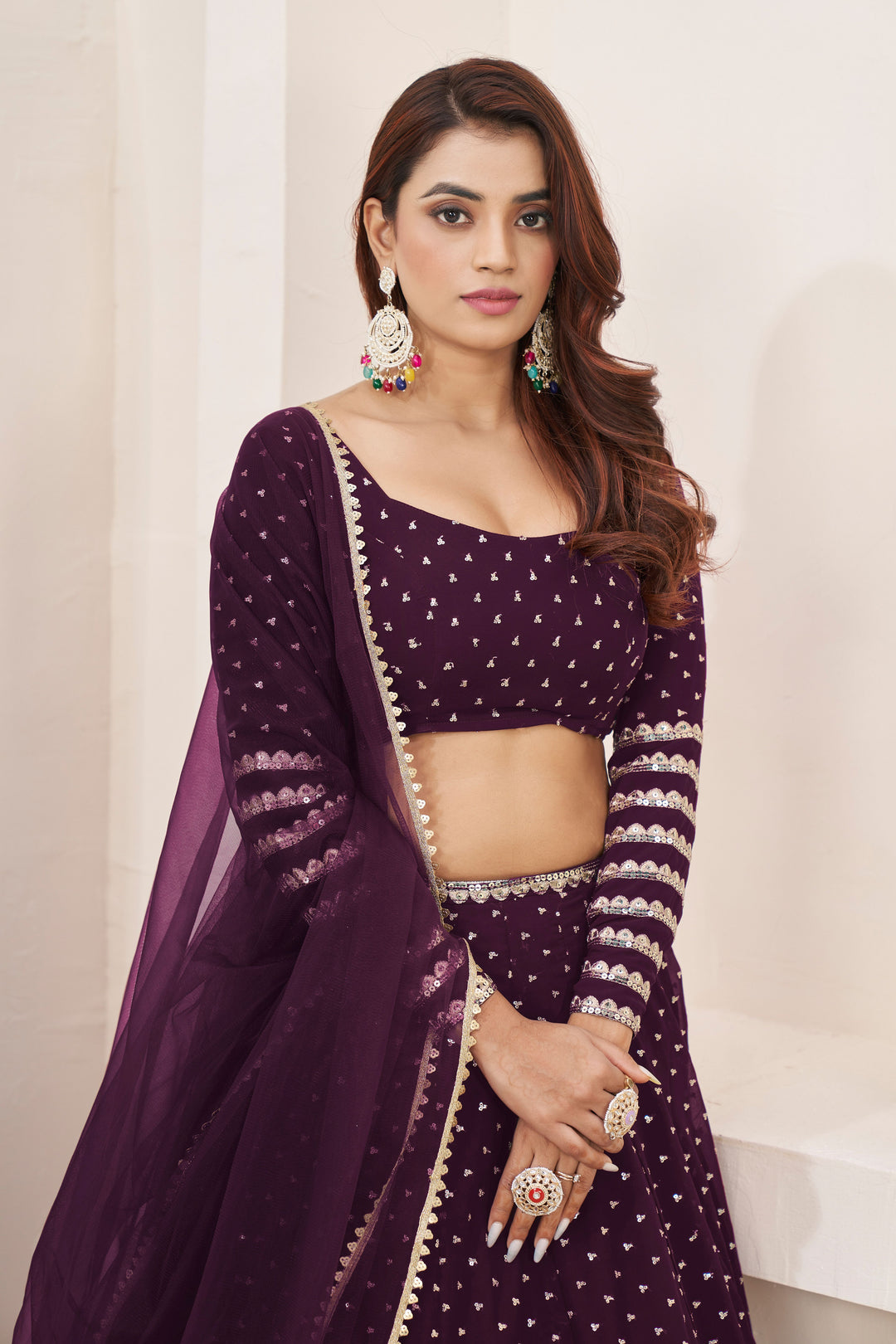 Luxurious Georgette Lehenga with Dupatta | Elegance Redefined for Brides