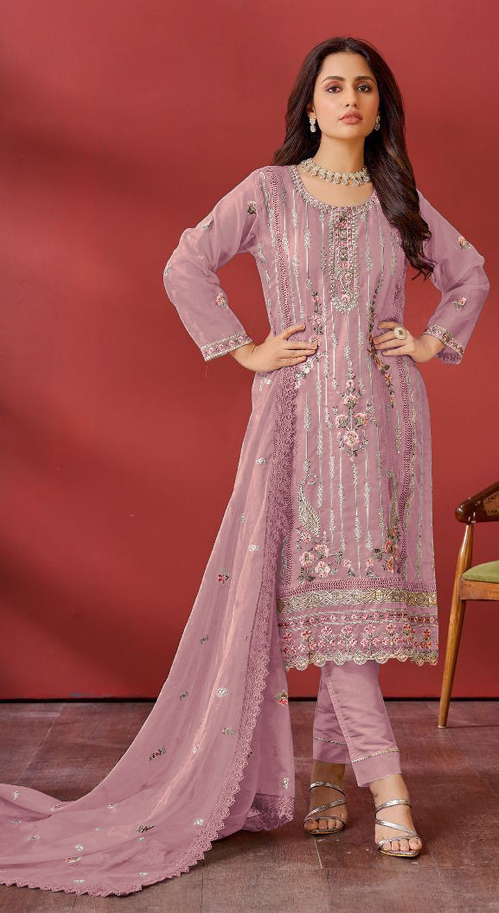 Graceful Georgette Embroidered Designer Salwar Kameez | Perfect Festive & Party Wear