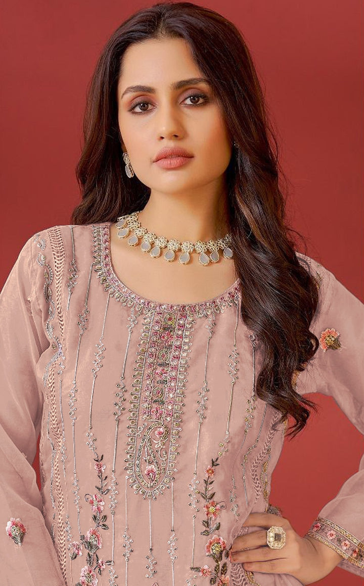 Graceful Georgette Embroidered Designer Salwar Kameez | Perfect Festive & Party Wear