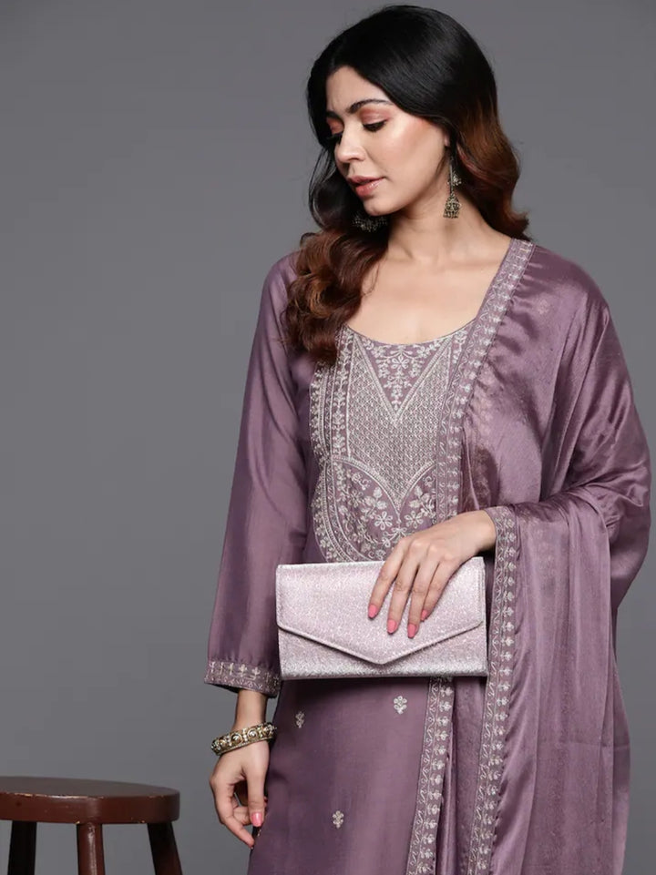 Graceful Viscose Chanderi Embroidered Salwar Kameez | Premium Designer Ethnic Wear