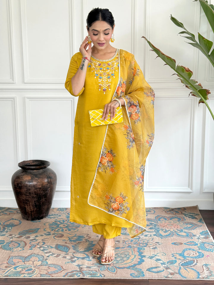 Graceful Viscose Chanderi Salwar Kameez with Embroidery | Premium Ethnic Wear for Women