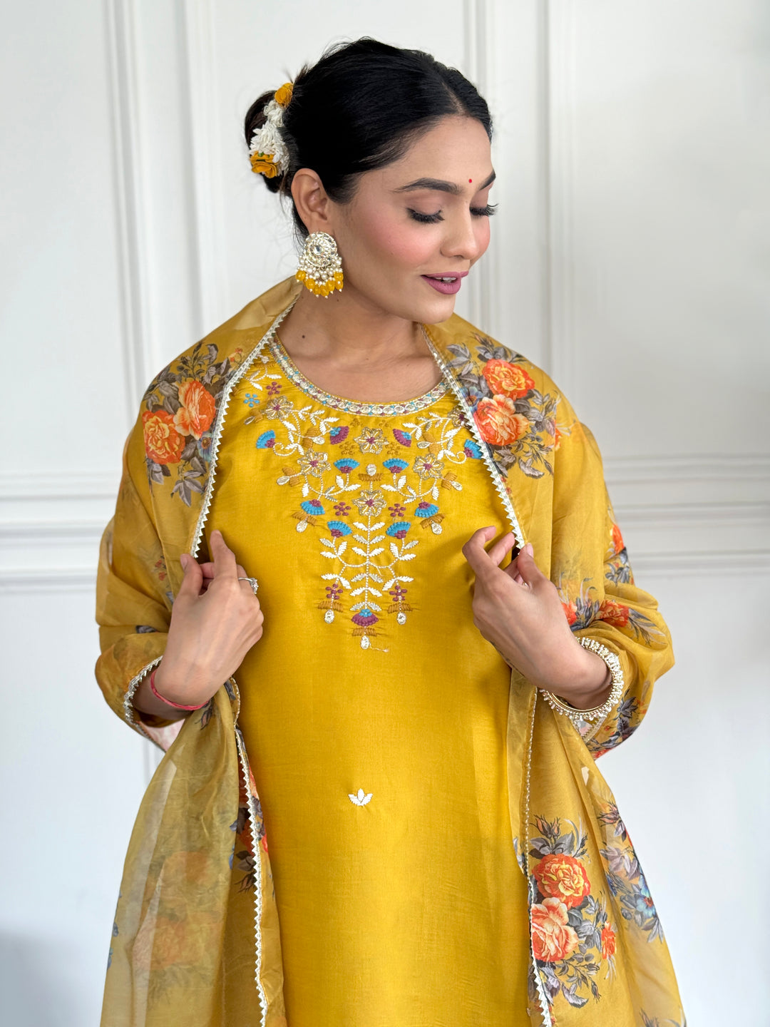 Graceful Viscose Chanderi Salwar Kameez with Embroidery | Premium Ethnic Wear for Women