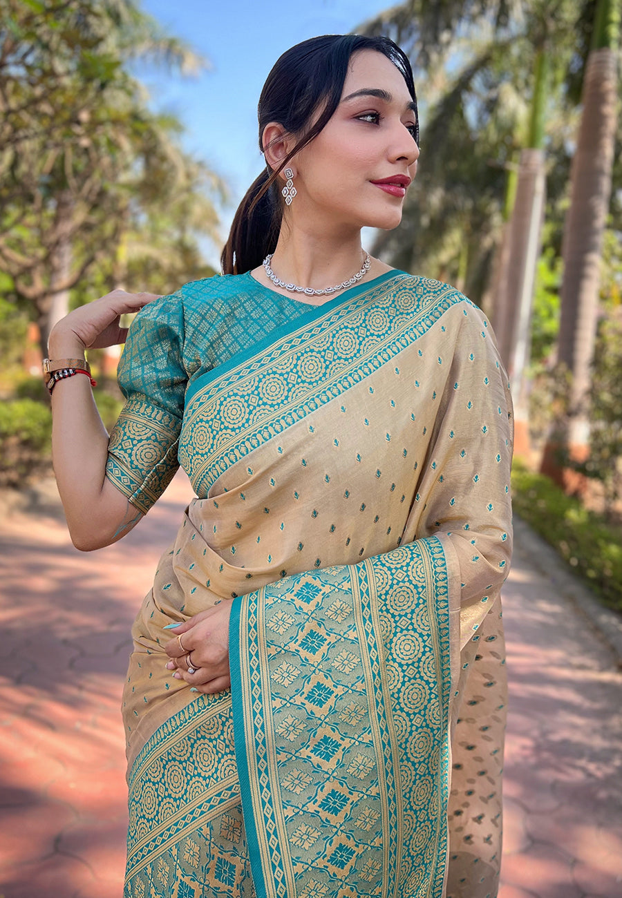 Tissue-Silk Saree | Designer Weaving-Jari | Perfect for Weddings & Festive Events