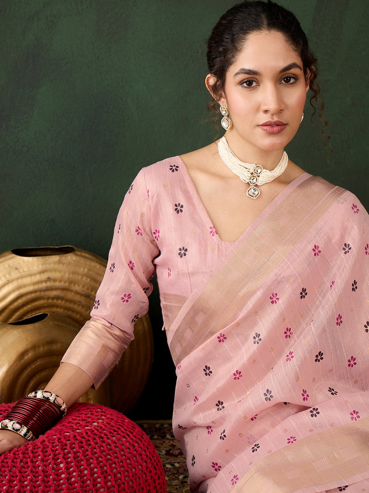 Breathtaking Khadi Organza Saree with | A Graceful Addition to Your Wardrobe