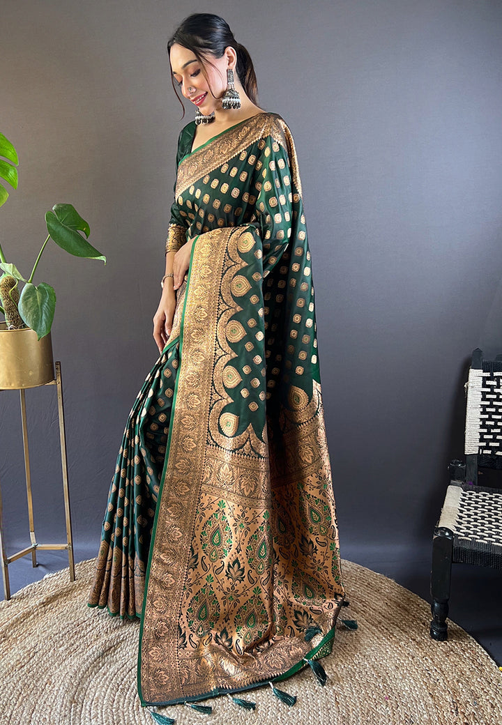 Luxurious Banarasi Satin Silk Saree with | A Stylish and Sophisticated Choice