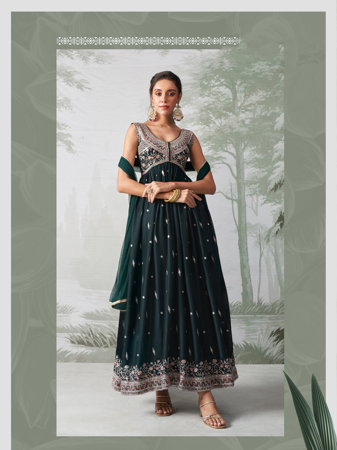 Rangoli Georgette Anarkali | Elegant Festive Wear for Women & Occasions