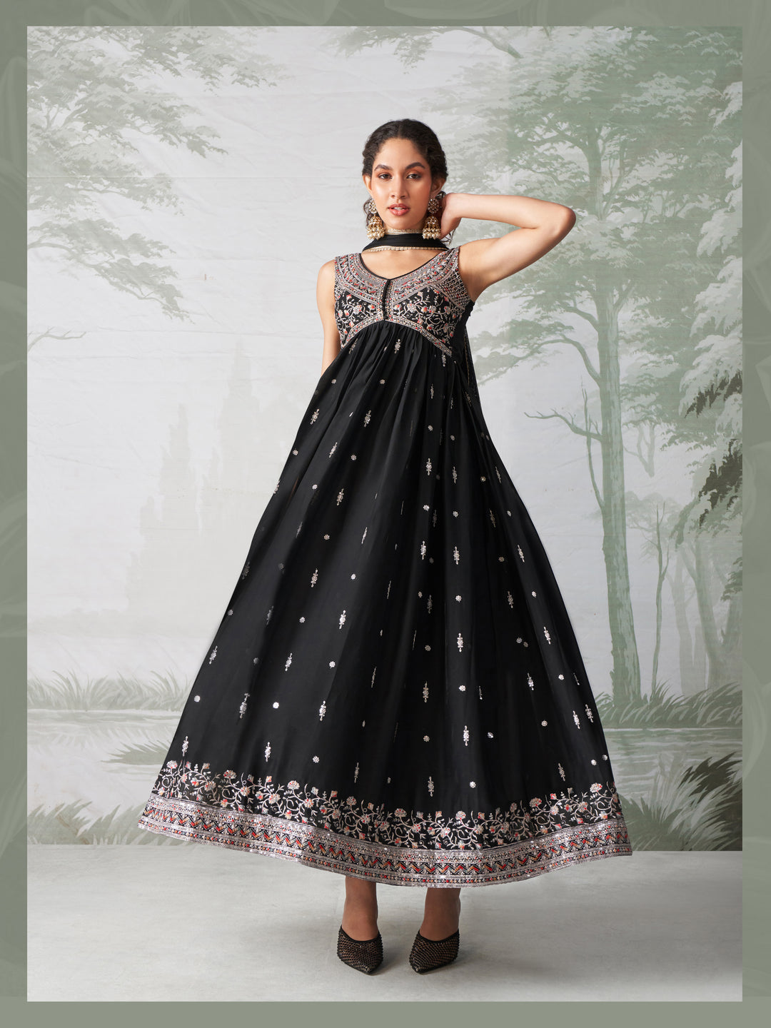 Rangoli Georgette Anarkali | Elegant Festive Wear for Women & Occasions