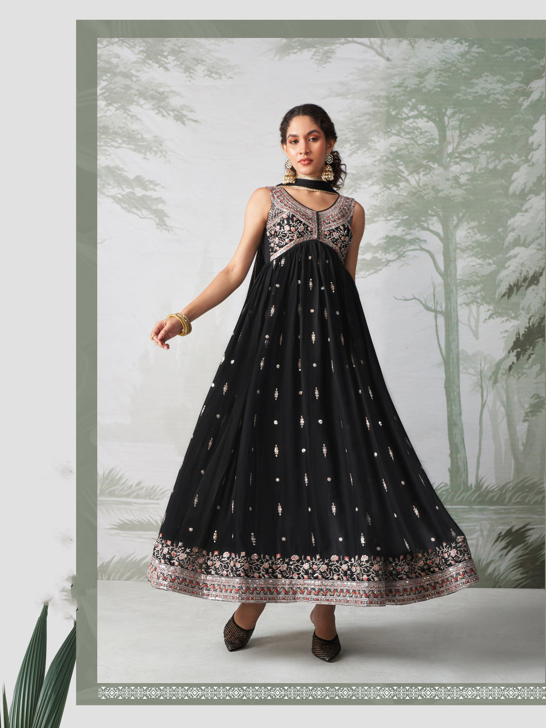 Rangoli Georgette Anarkali | Elegant Festive Wear for Women & Occasions