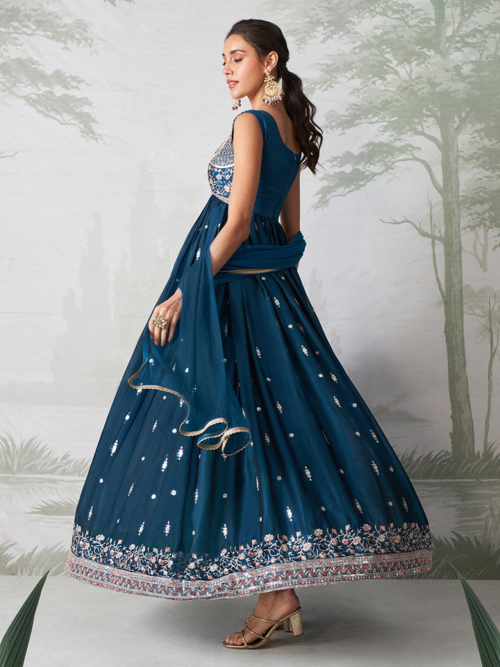 Rangoli Georgette Anarkali | Elegant Festive Wear for Women & Occasions