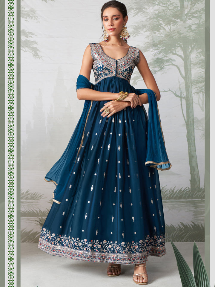 Rangoli Georgette Anarkali | Elegant Festive Wear for Women & Occasions