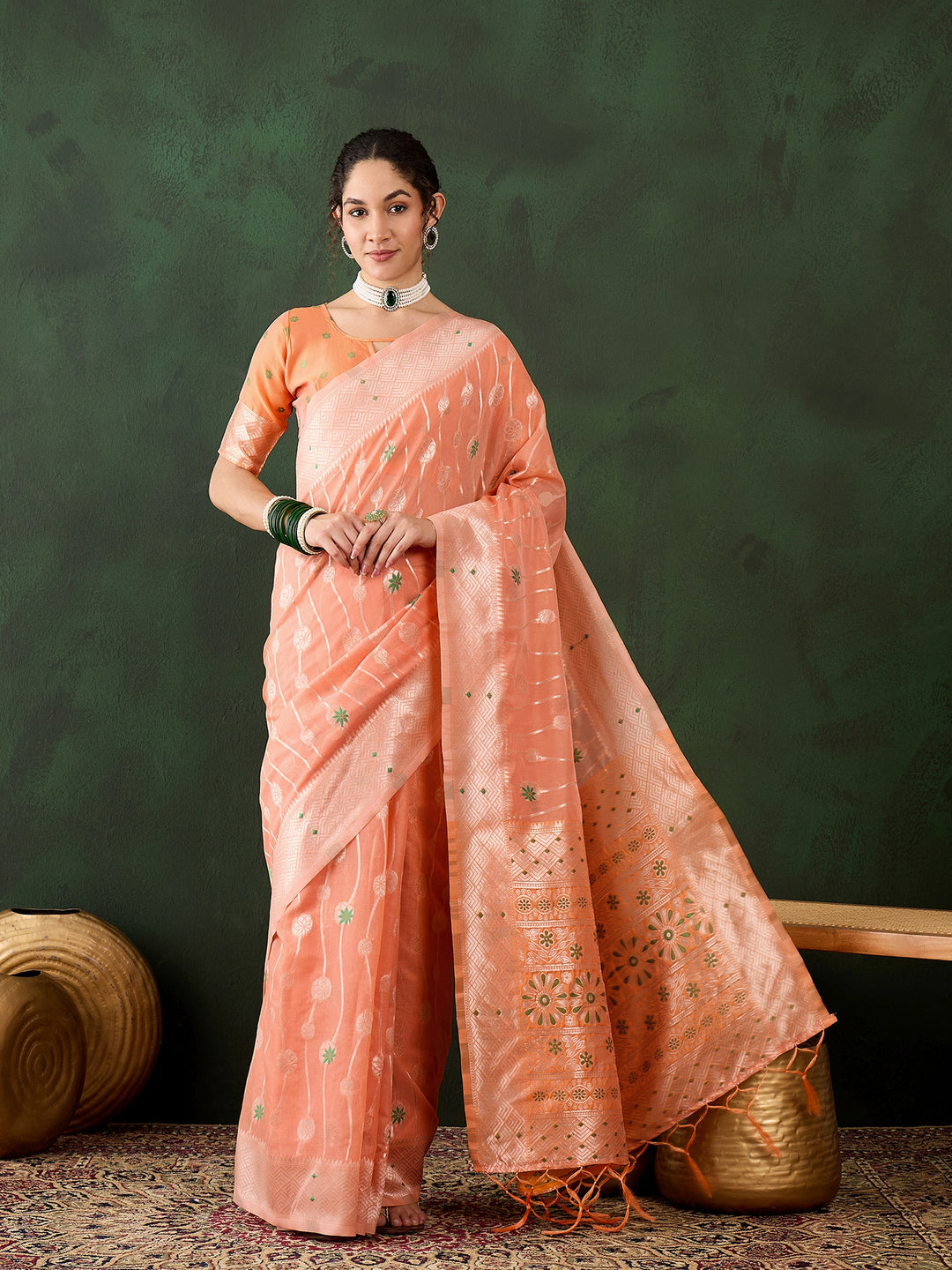 Radiant Poly Cotton Saree with | A Graceful Addition to Your Wardrobe