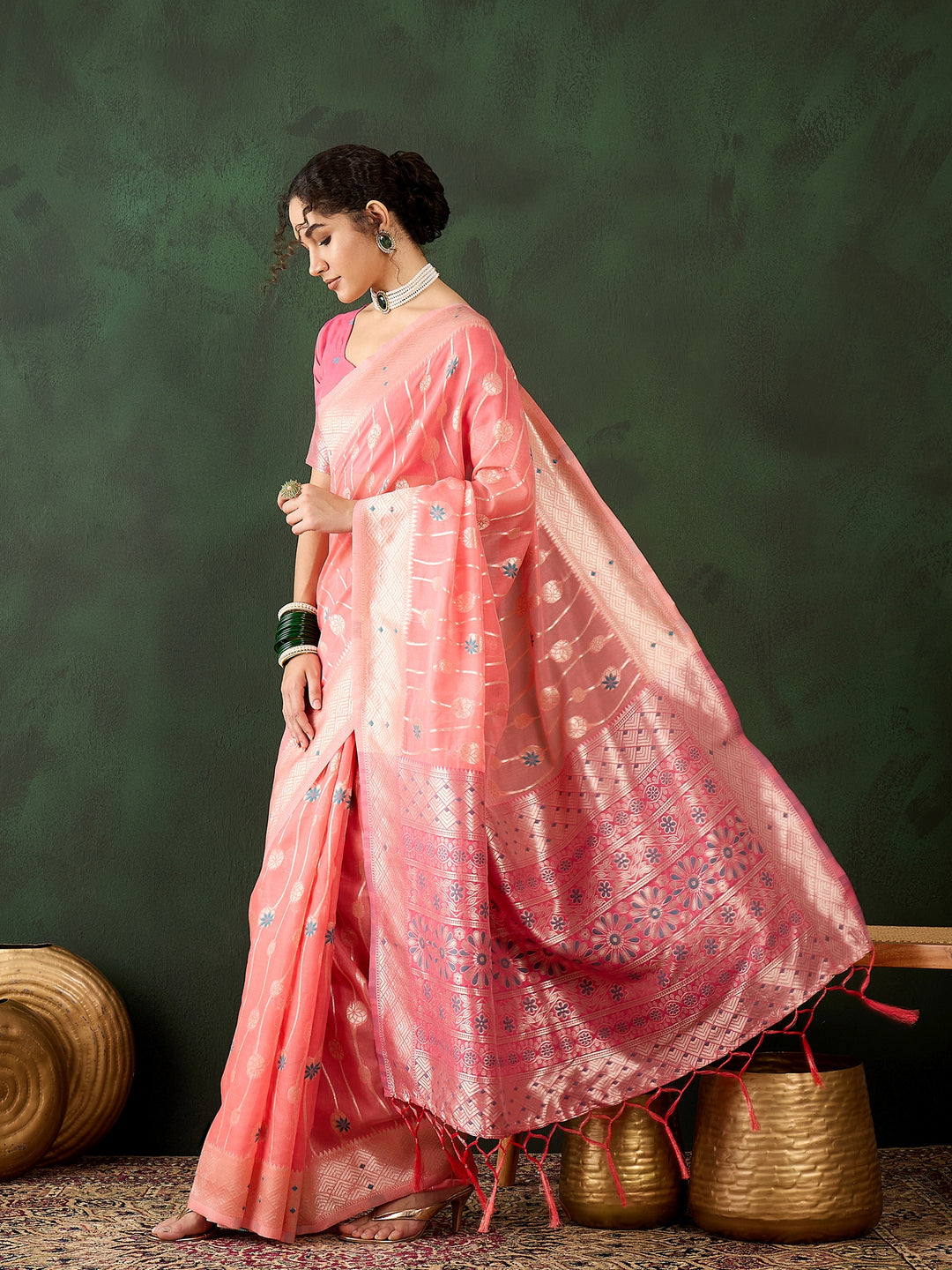 Radiant Poly Cotton Saree with | A Graceful Addition to Your Wardrobe