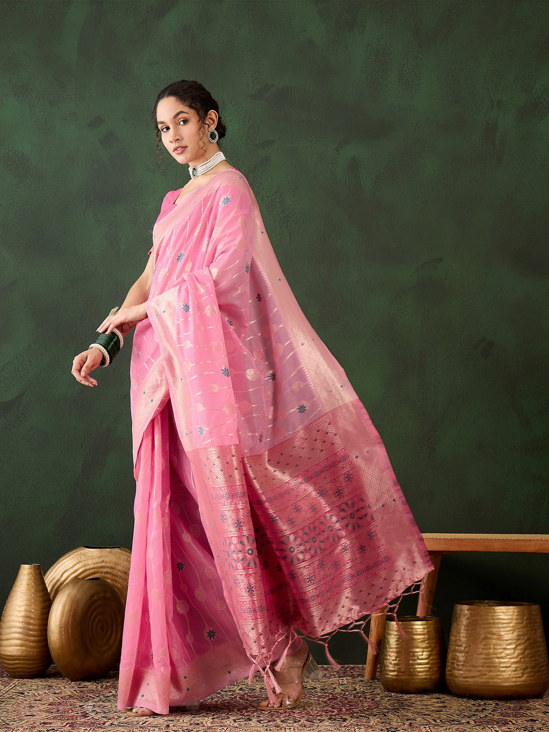 Radiant Poly Cotton Saree with | A Graceful Addition to Your Wardrobe