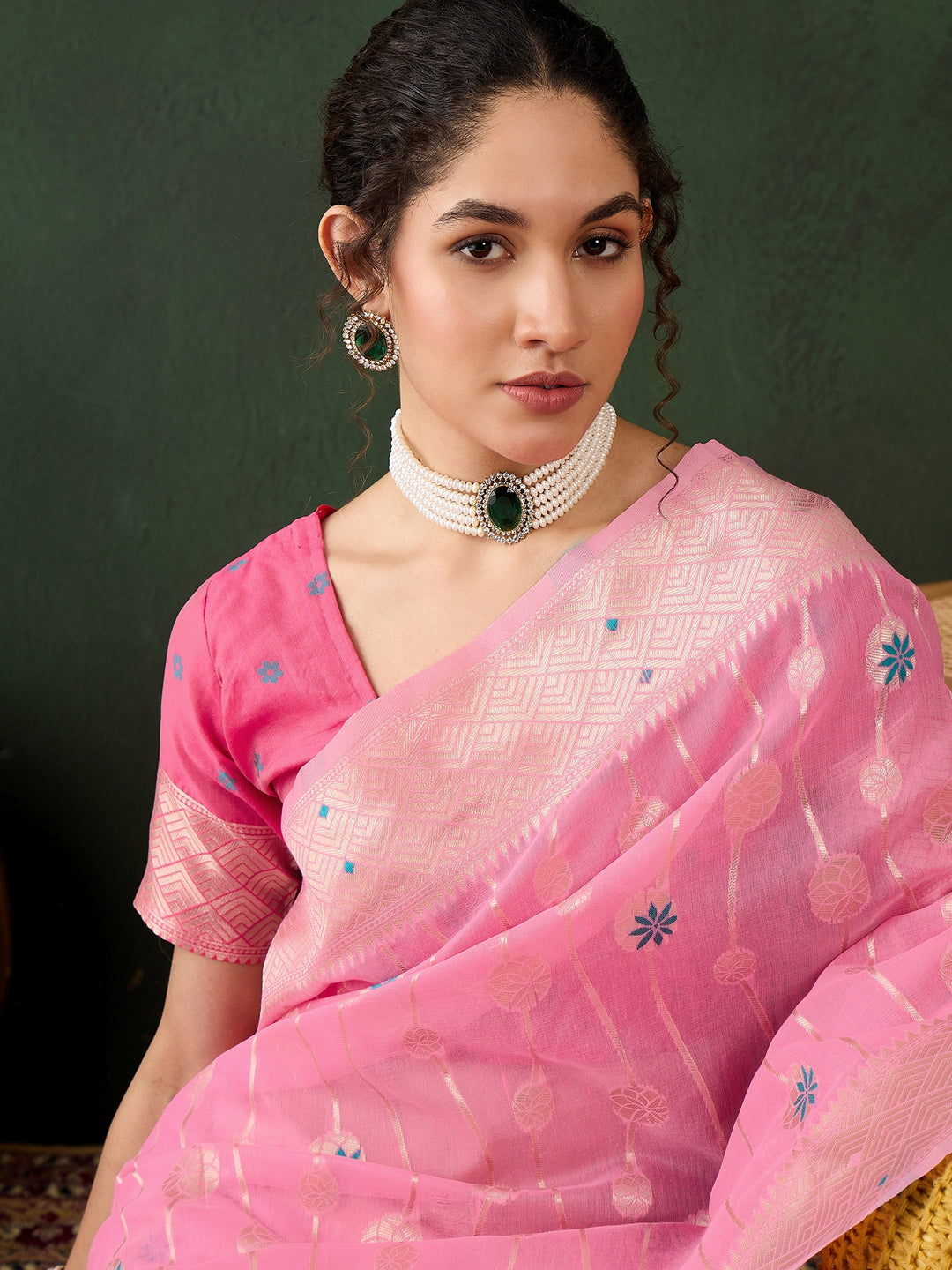 Radiant Poly Cotton Saree with | A Graceful Addition to Your Wardrobe