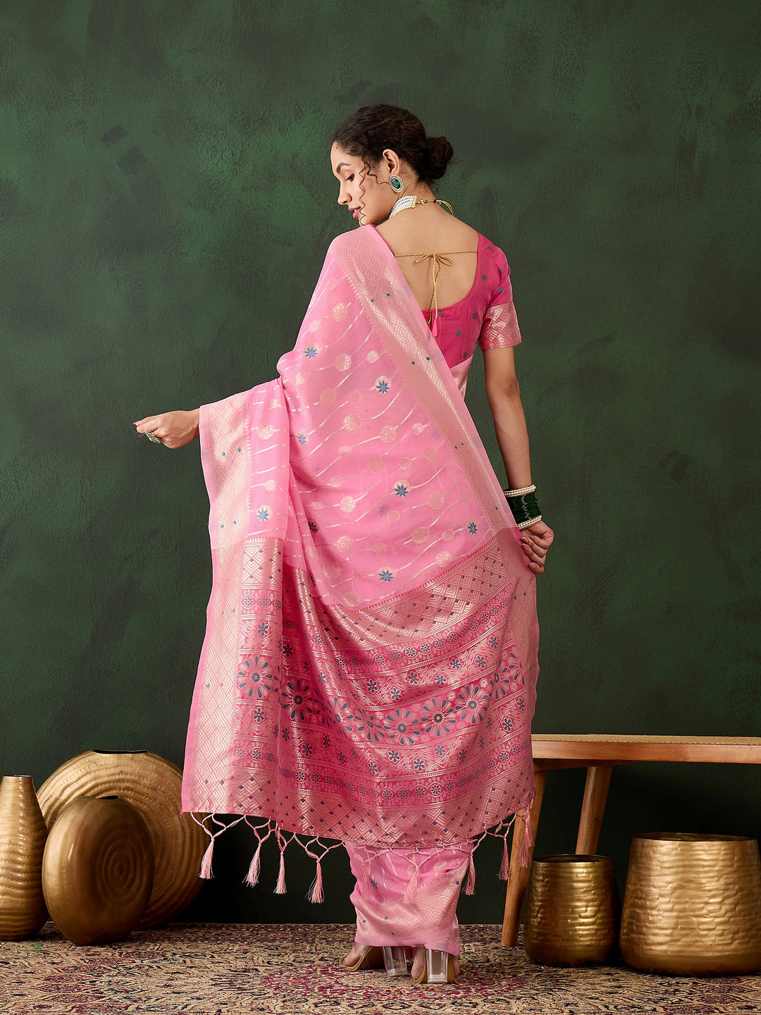 Radiant Poly Cotton Saree with | A Graceful Addition to Your Wardrobe