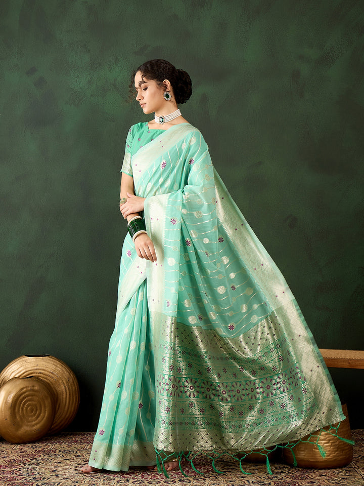 Radiant Poly Cotton Saree with | A Graceful Addition to Your Wardrobe